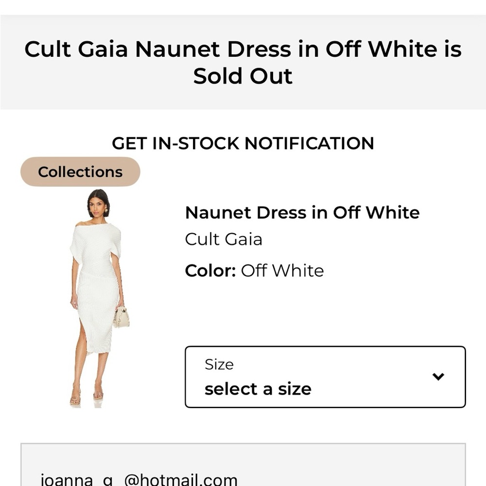 Cult Gaia Naunet White One Shoulder Ribbed Dress NWT